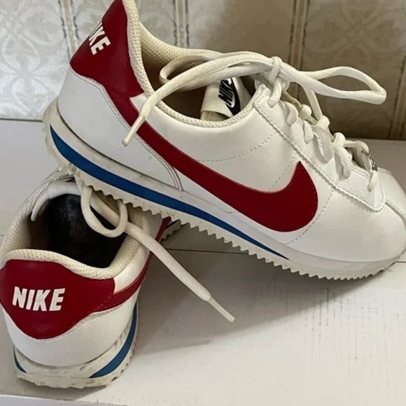 Nike Cortez ‘72 Sneakers Sz 4Y Red White Blue - Picture 2 of 9